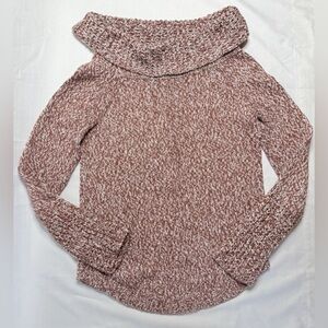 Abercrombie & Fitch Women's Cowl Neck Knit Sweater Red & White Size Medium